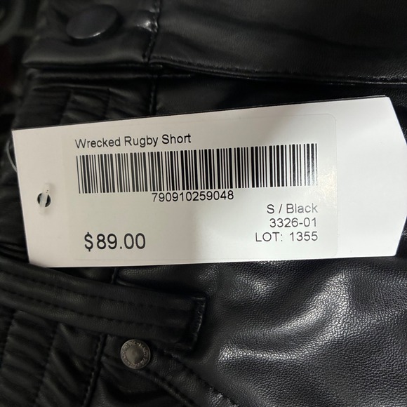 NWT Nasty Pig Wrecked Rugby Short Black Men Size S - Picture 3 of 9